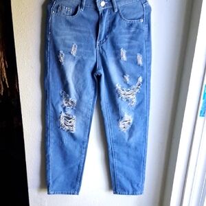 Distressed Blue Jeans for Women
